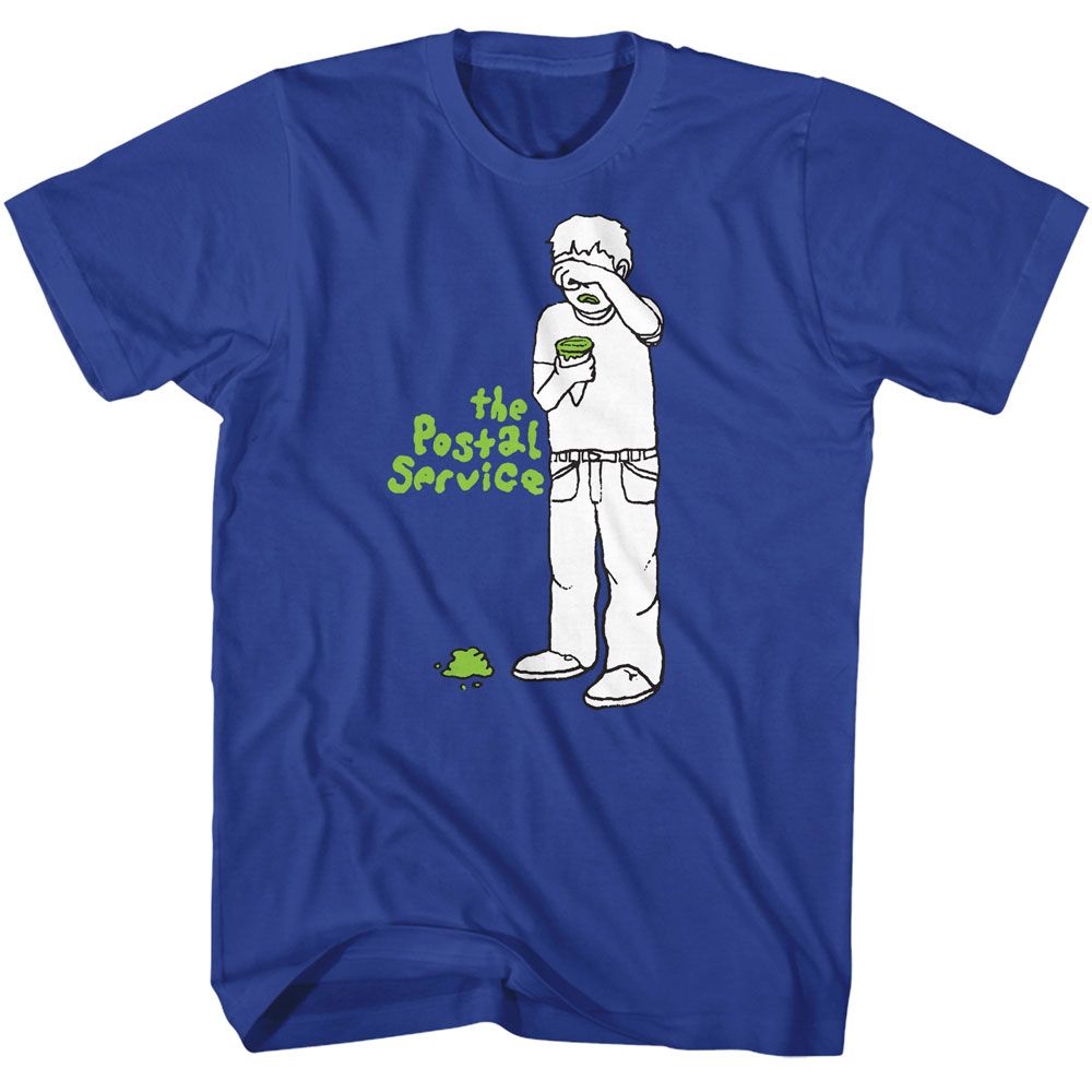 The Postal Service - Ice Cream Boy - American Classics - Solid Blue Adult Short Sleeve T-Shirt (Image 1)