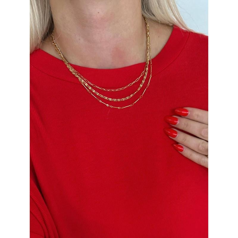 TRIPLE LAYERED NECKLACE