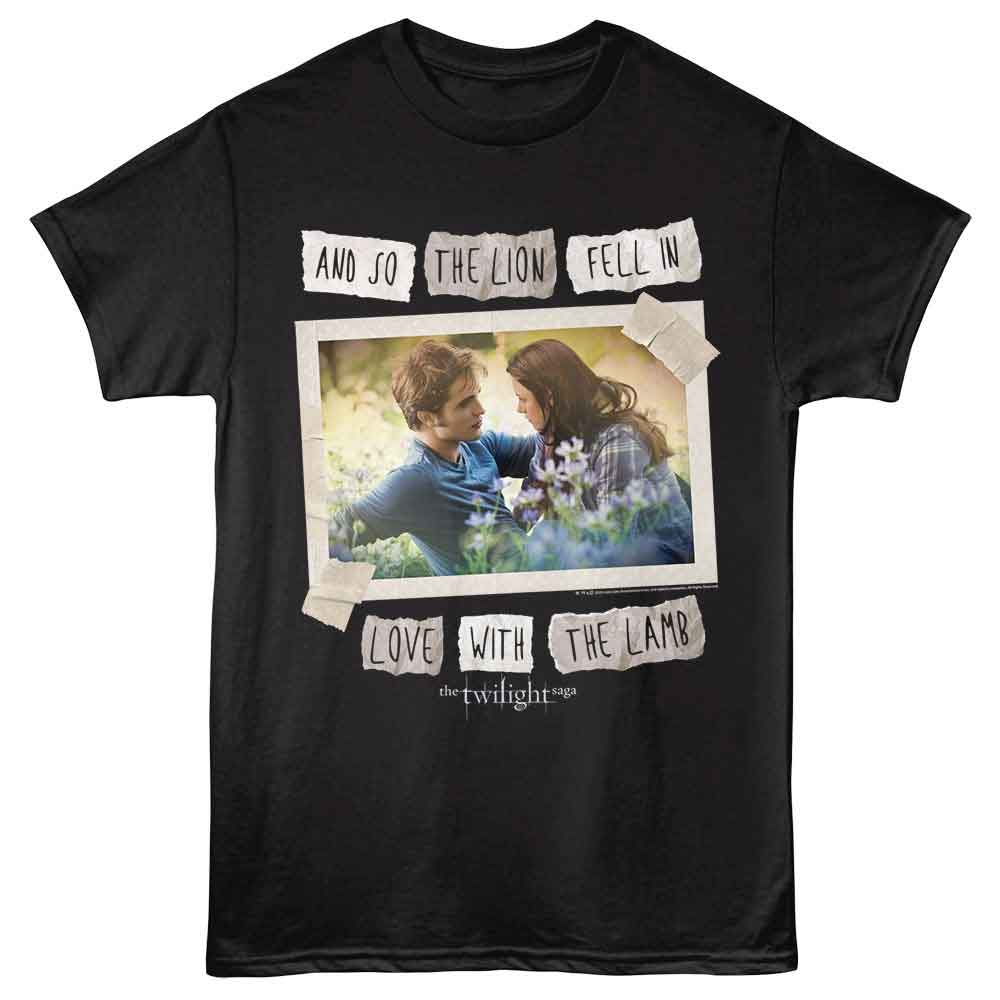 Twilight - Lion Lamb Scrapbook - American Classics - Black Adult Short Sleeve T-Shirt - clothing by TeeHivey.com (Image 1)
