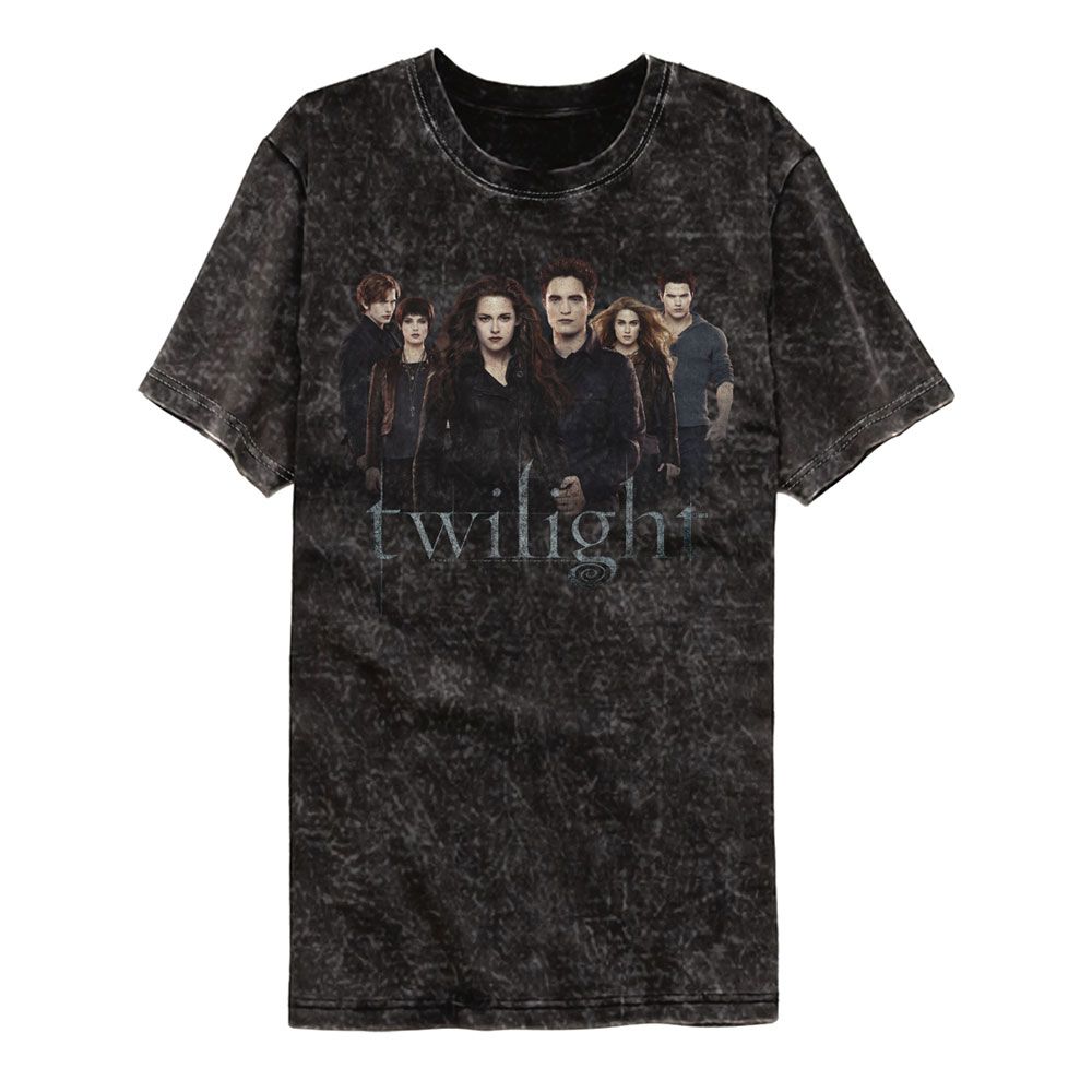 Twilight - Cullen Siblings Group - American Classics - Solid Black Adult Short Sleeve Mineral Wash T-Shirt (Image 1)