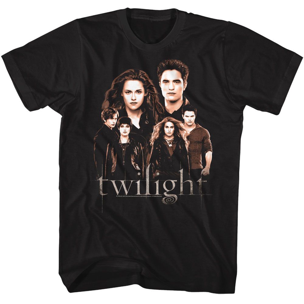 Twilight - Breaking Dawn Group - American Classics - Solid Black Adult Short Sleeve T-Shirt