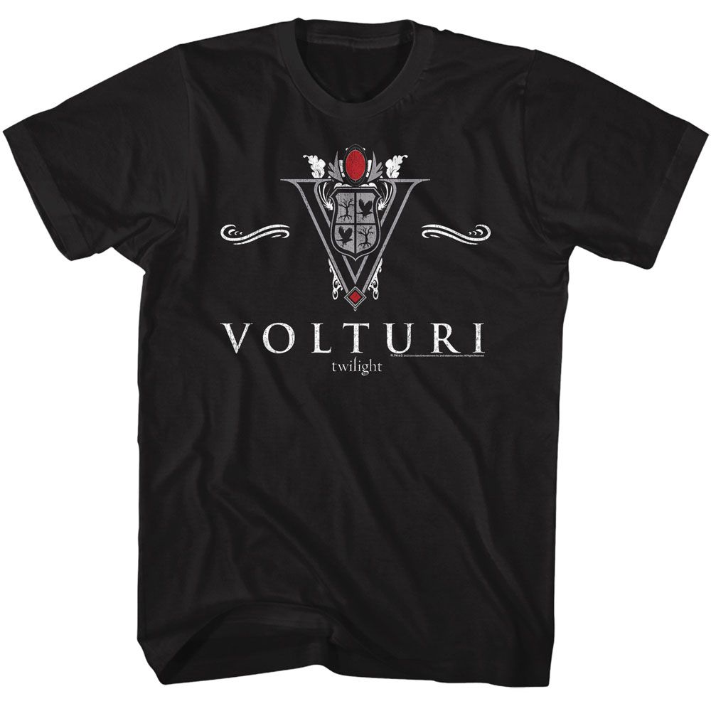 Twilight - Volturi Collegiate - American Classics - Solid Black Adult Short Sleeve T-Shirt