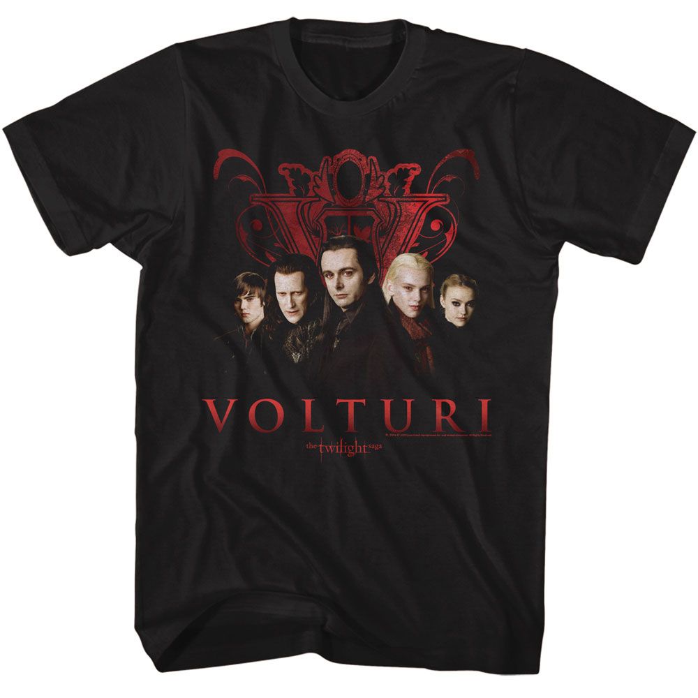 Twilight - Volturi Group - American Classics - Solid Black Adult Short Sleeve T-Shirt