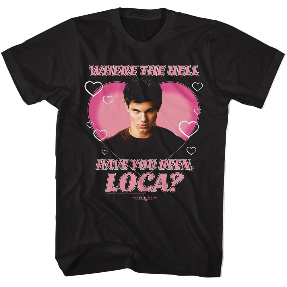 Twilight - Loca Heart - American Classics - Solid Black Adult Short Sleeve T-Shirt - clothing by TeeHivey.com (Image 1)