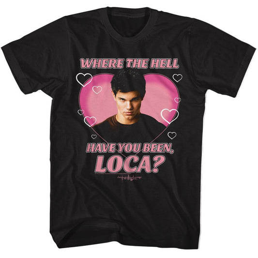 Twilight - Loca Heart - American Classics - Solid Black Adult Short Sleeve T-Shirt - clothing by TeeHivey.com (Image 1)