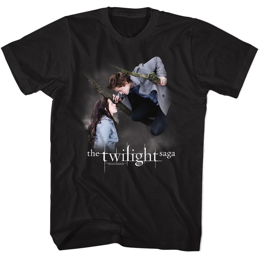 Twilight - Cloudy Tree Gaze - American Classics - Solid Black Adult Short Sleeve T-Shirt