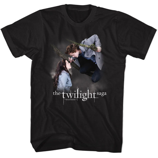 Twilight - Cloudy Tree Gaze - American Classics - Solid Black Adult Short Sleeve T-Shirt