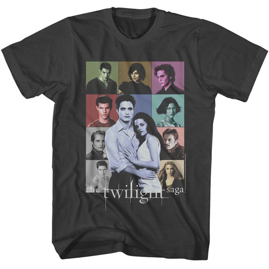 Twilight - Cast Photos - American Classics - Solid Gray Adult Short Sleeve T-Shirt
