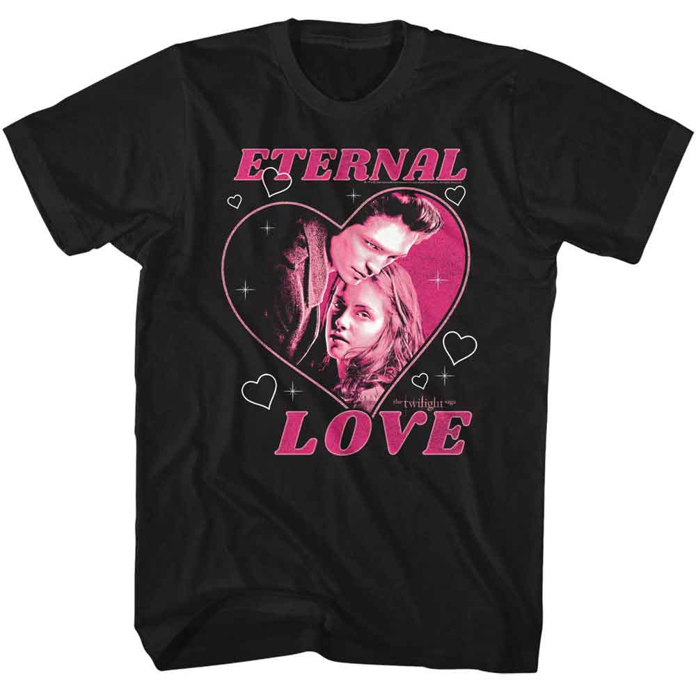 Twilight - Eternal Love - American Classics - Solid Black Adult Short Sleeve T-Shirt