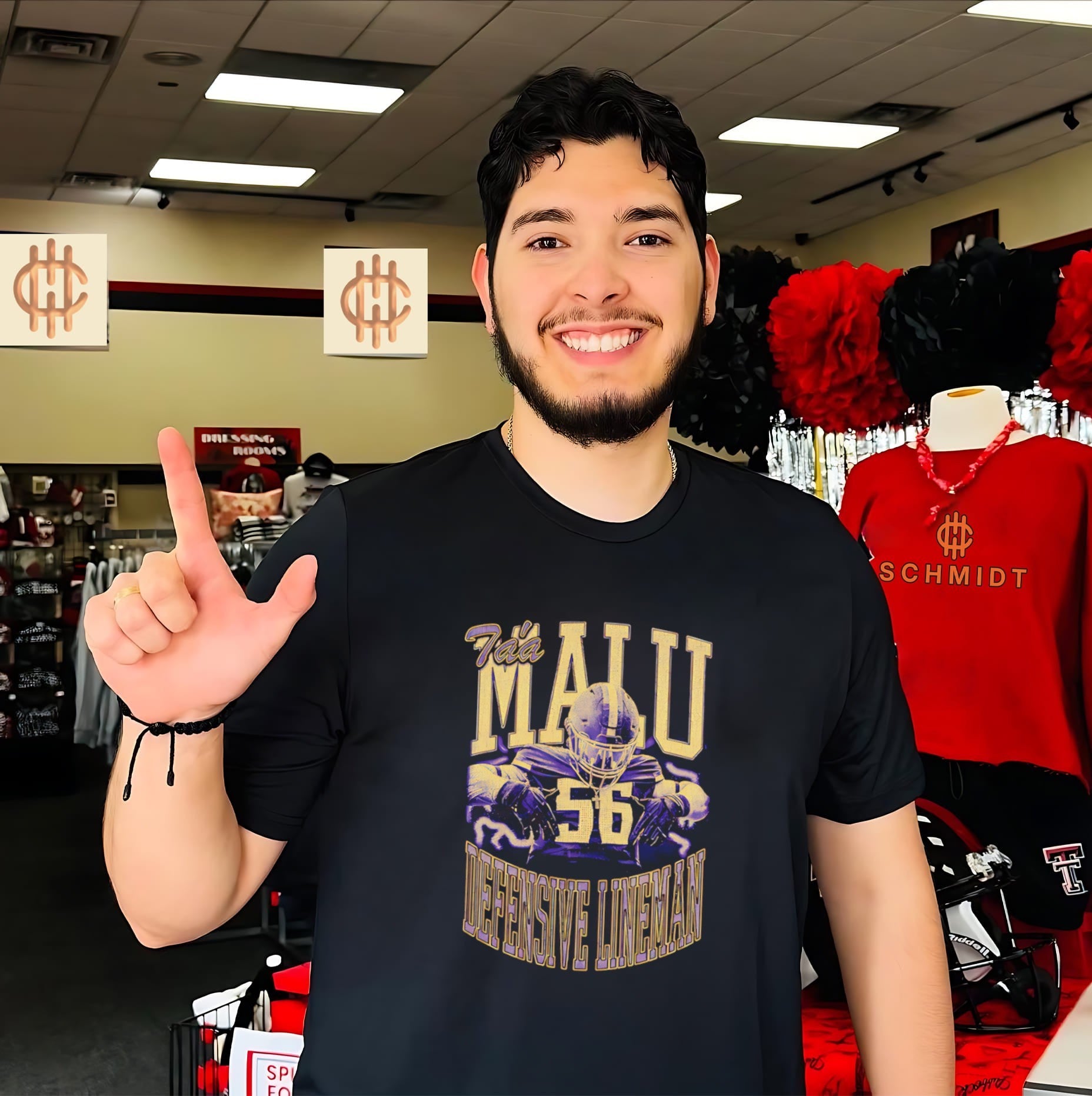 Ta’a Malu Defensive Lineman 56 football shirt