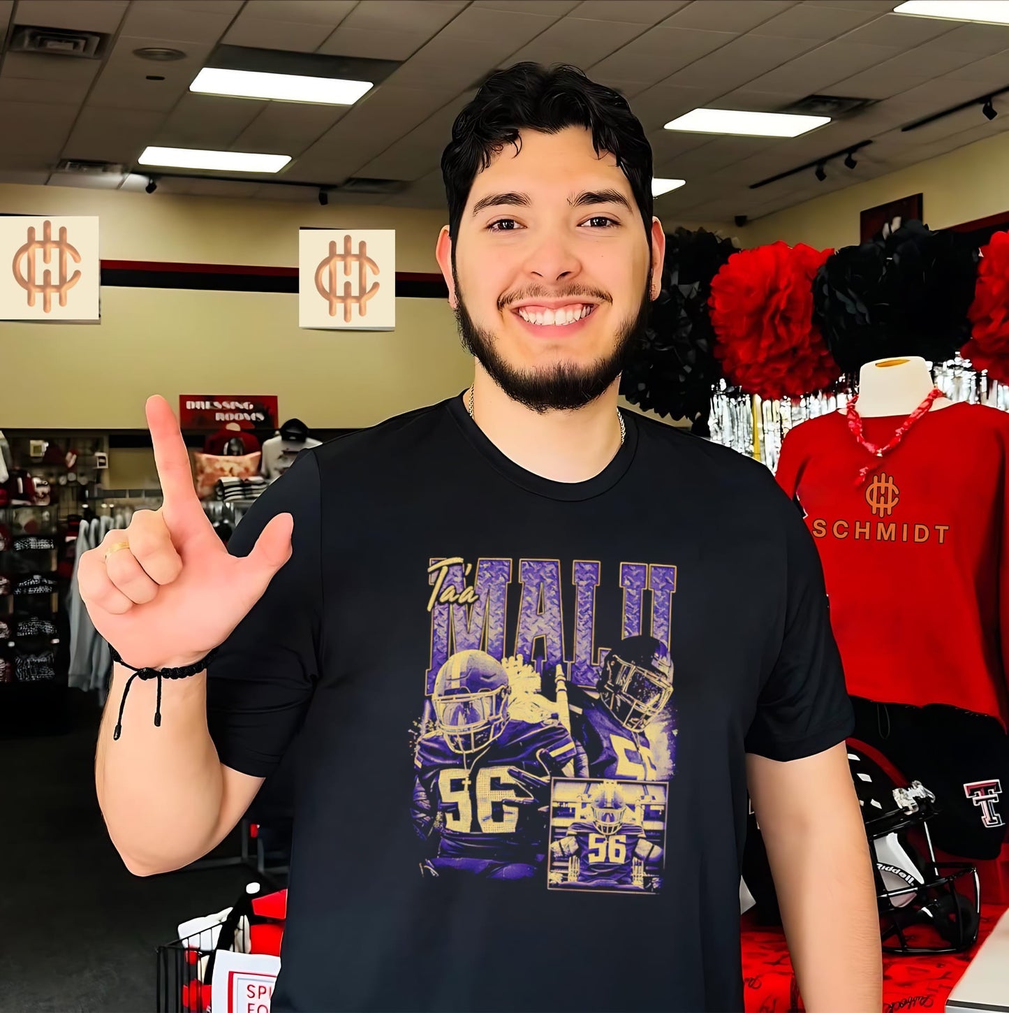 Ta’a Malu Football Player 56 athlete sports apparel shirt