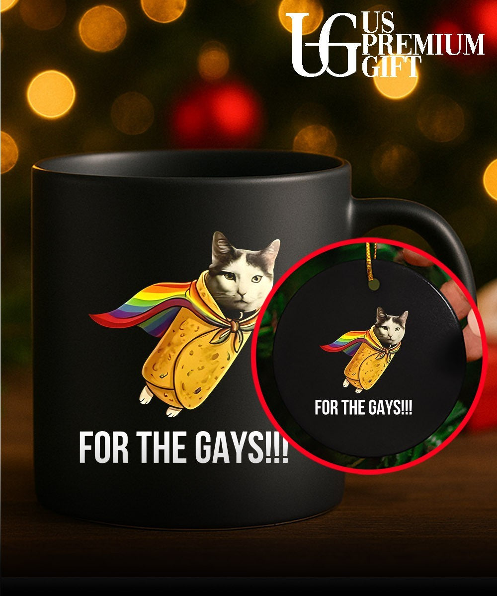 Taco Cat Pride Flag For The Gays shirt