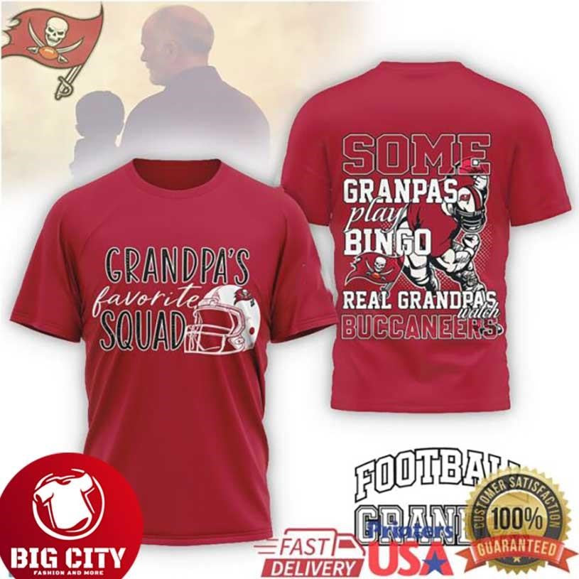 Tampa Bay Buccaneers Football Grandpa Grandpa’s Favorite Squad Two Sided Shirt