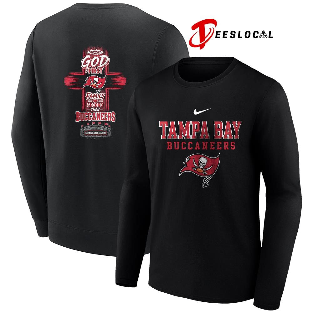 Tampa Bay Buccaneers God first family second cross shirt