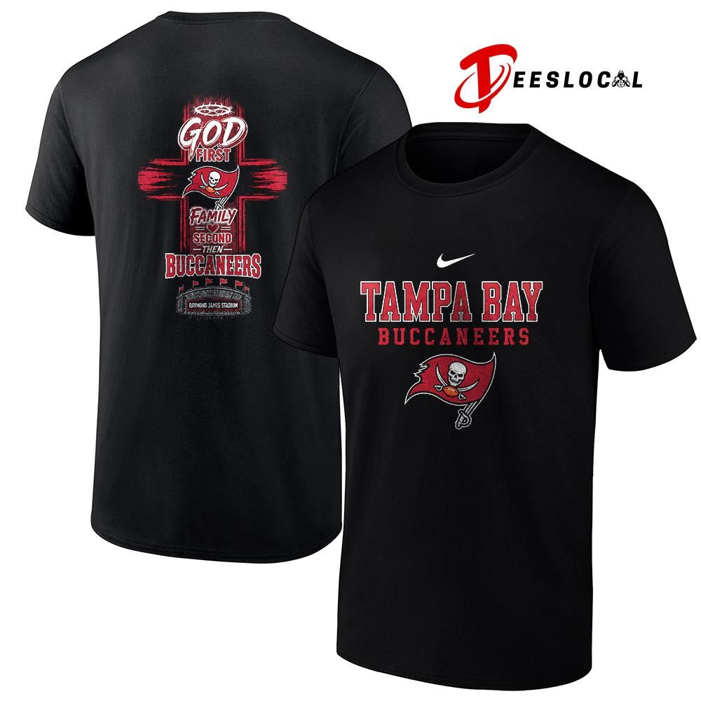 Tampa Bay Buccaneers God first family second cross shirt