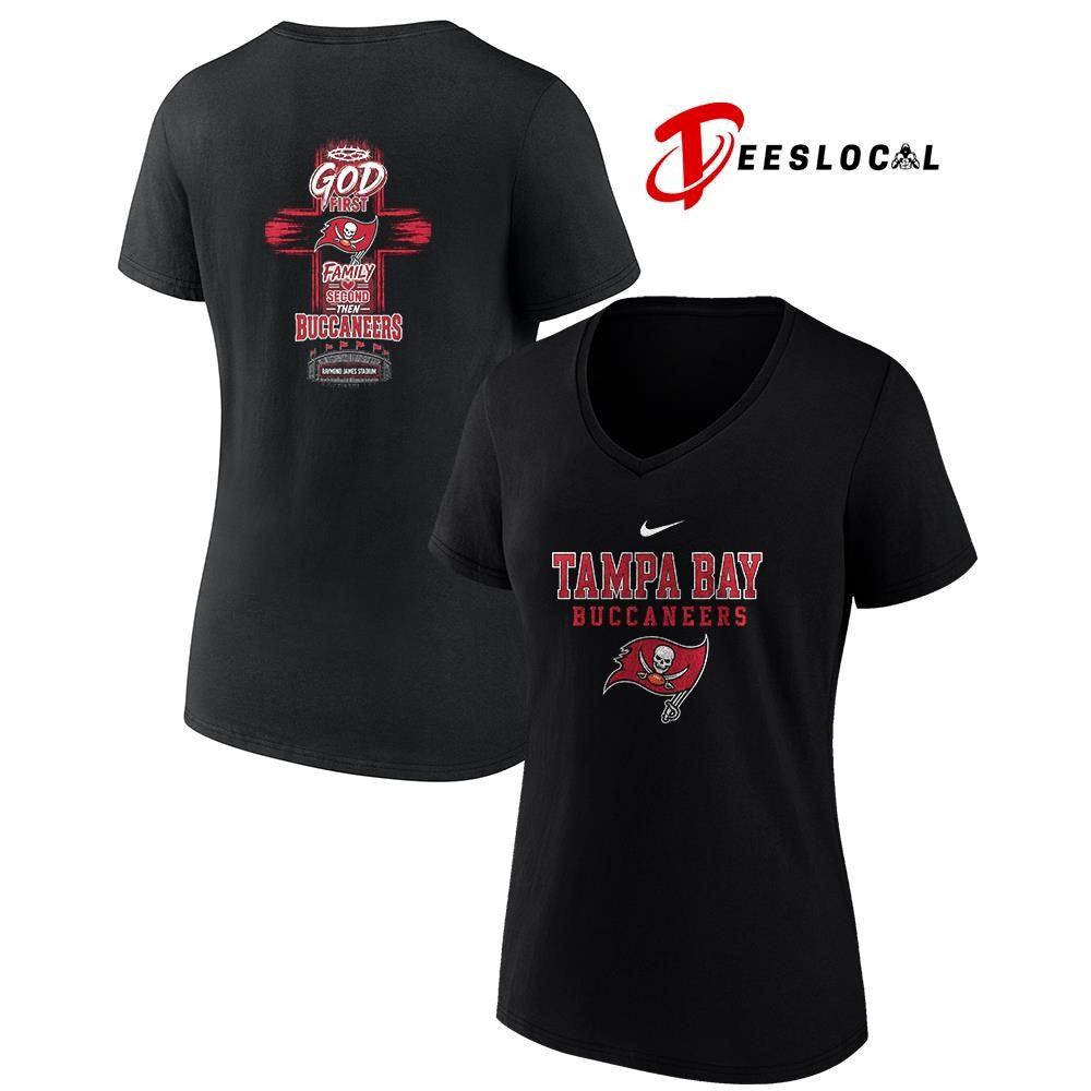Tampa Bay Buccaneers God first family second cross shirt
