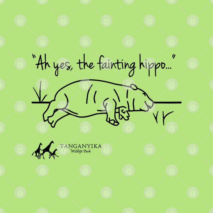 Tanganyika Wildlife Park Fainting Hippo T Shirt