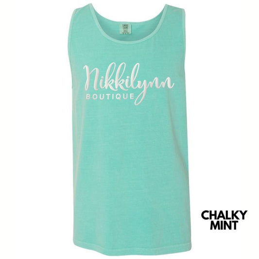 Tank Top - Nikkilynn White PUFF Comfort Colors Tank Top 'NLB