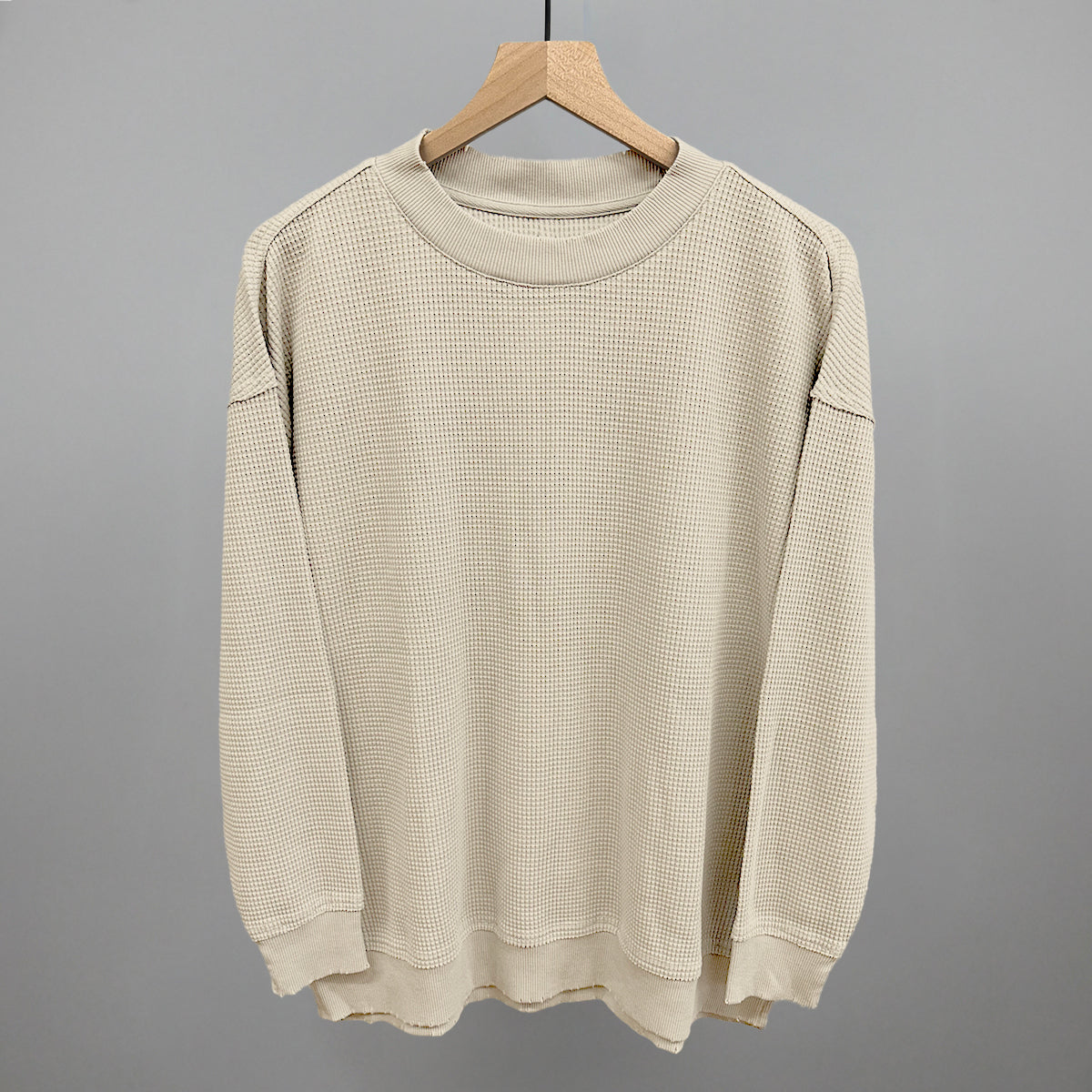 Tapioca Relaxed Waffle Long Sleeve - clothing by TeeHivey.com