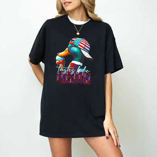Tastes Like Freedom Goose Shirt, Independence Day Shirt, Goose Flag Shirt, Fourth of July Tee, Americans Tee, 4th of July Tee, US Flag Shirt
