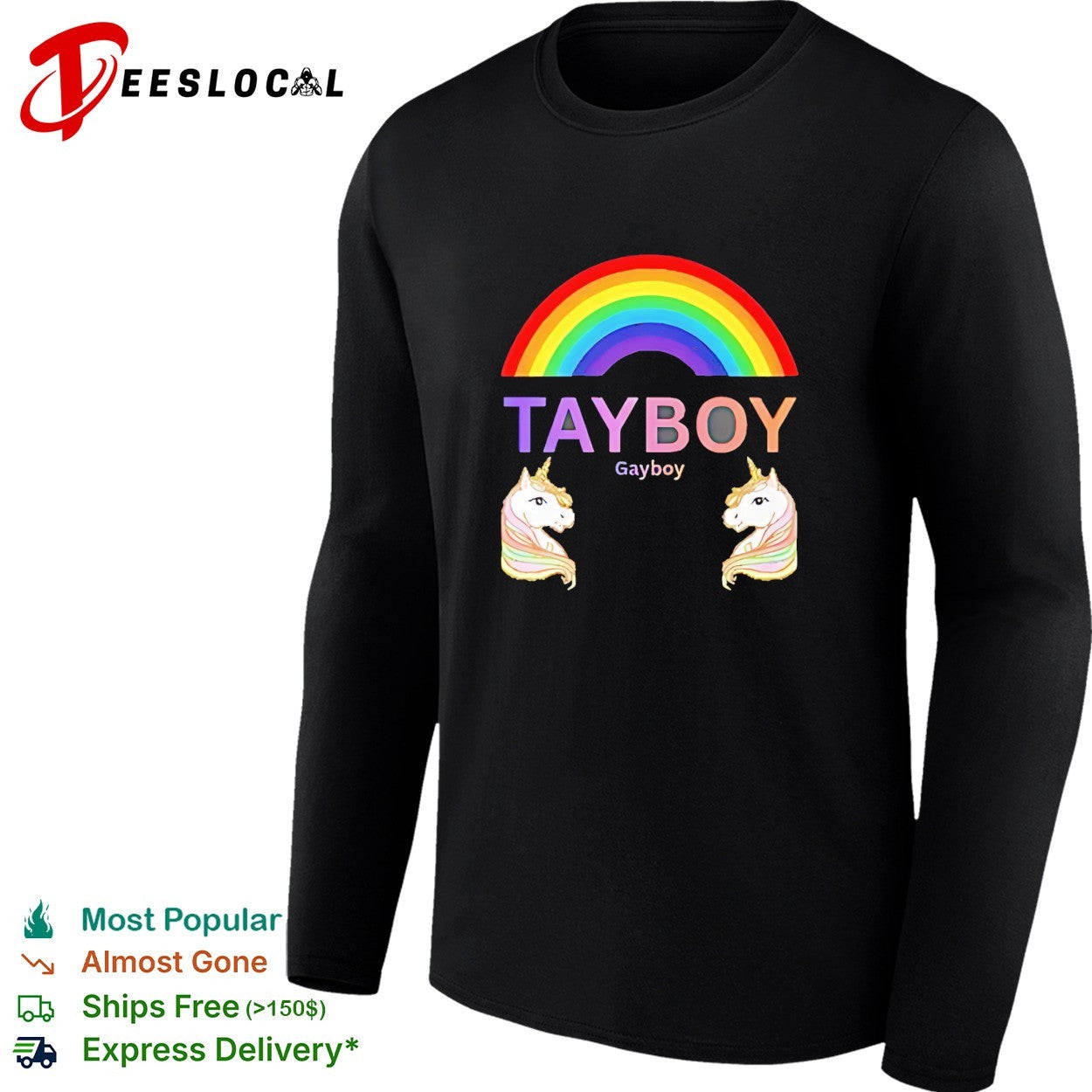 Tay boy gay boy unicorn rainbow shirt