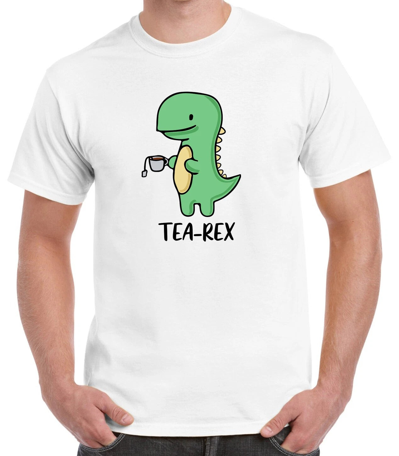 Tea Rex Funny Tea Lover Jurassic Dinosaur T-shirt