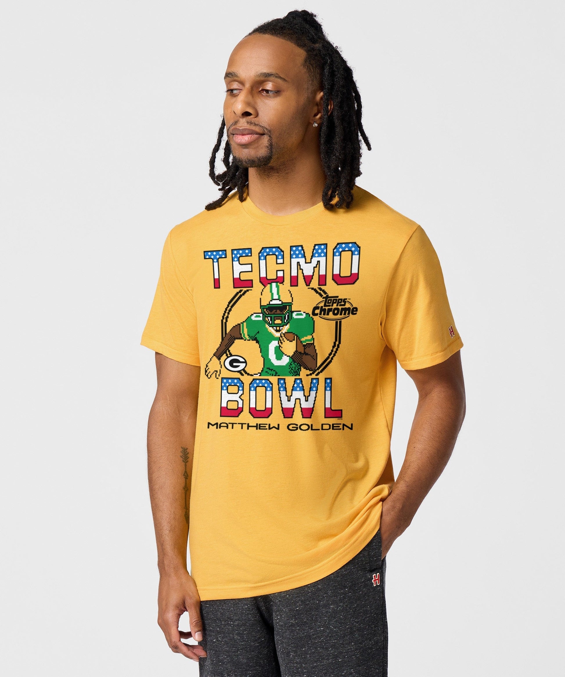 Tecmo Bowl x Topps Chrome Packers Matthew Golden