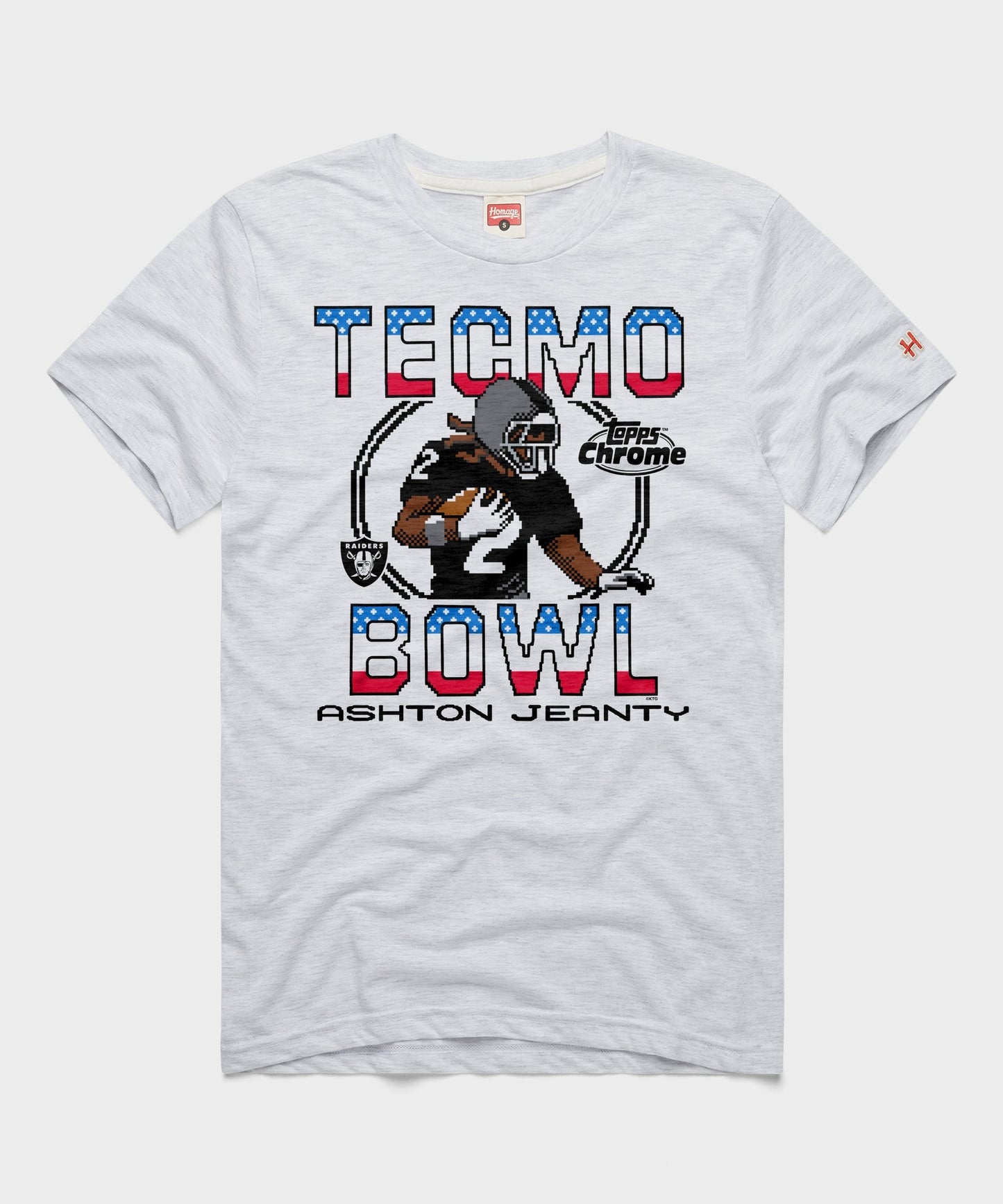 Tecmo Bowl x Topps Chrome Raiders Ashton Jeanty