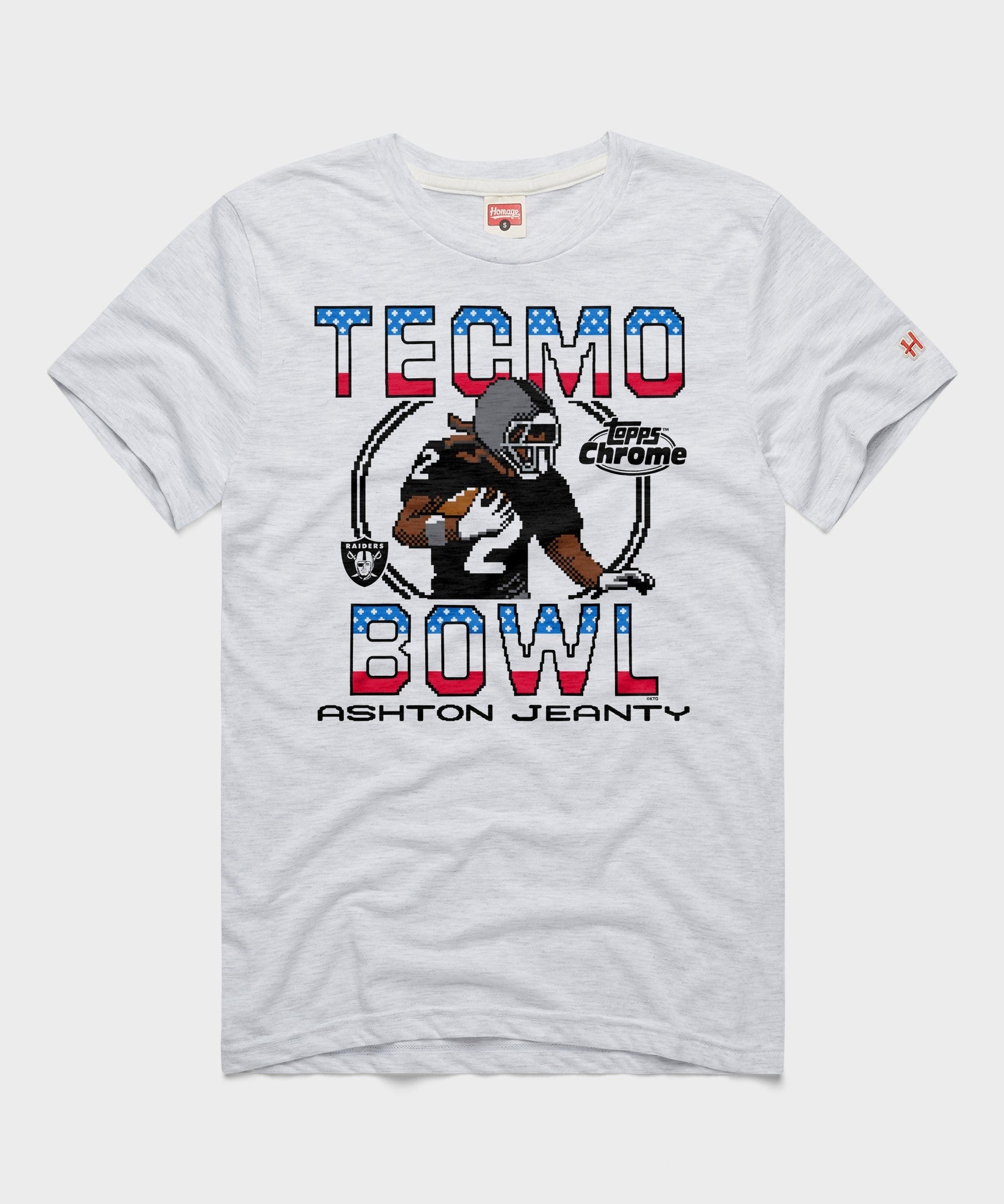 Tecmo Bowl x Topps Chrome Raiders Ashton Jeanty