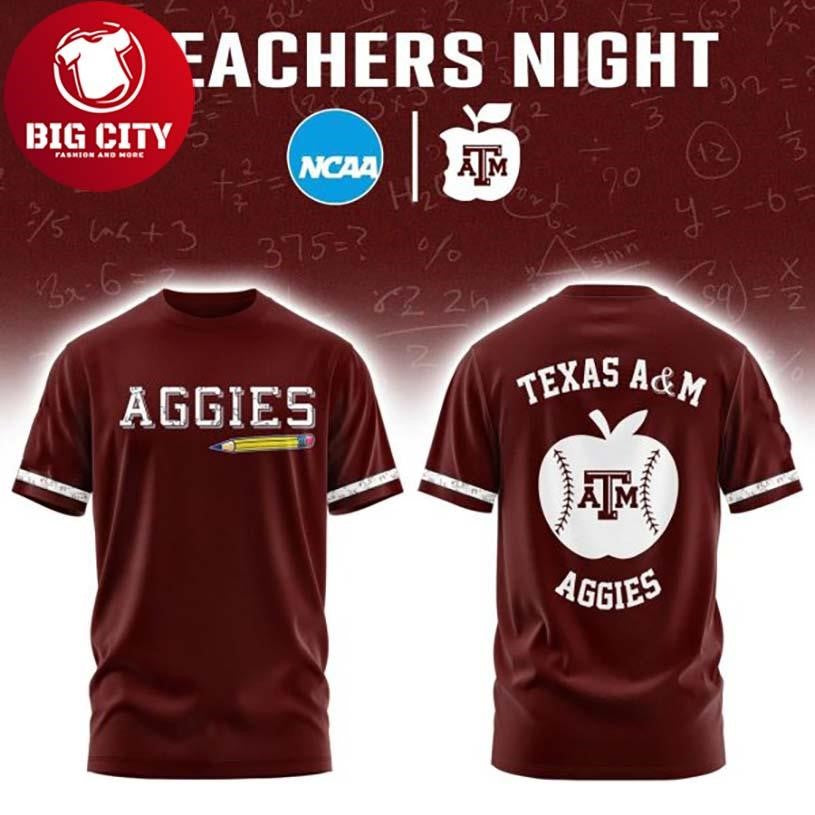 Texas A&amp;M Aggies Teacher Night 2026 Appreciation Two Sided Shirt