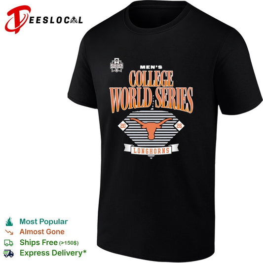 Texas Longhorns 2026 Men’s College World Series Omaha NCAA Baseball Logo Team shirt