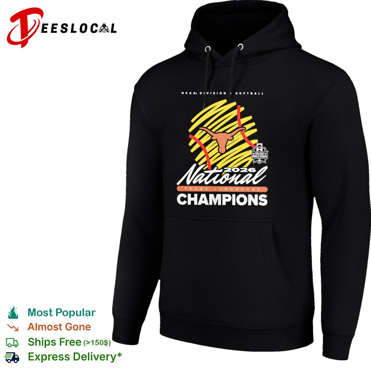 Texas Longhorns 2026 NCAA Division I Softball National Champions tournament shirt