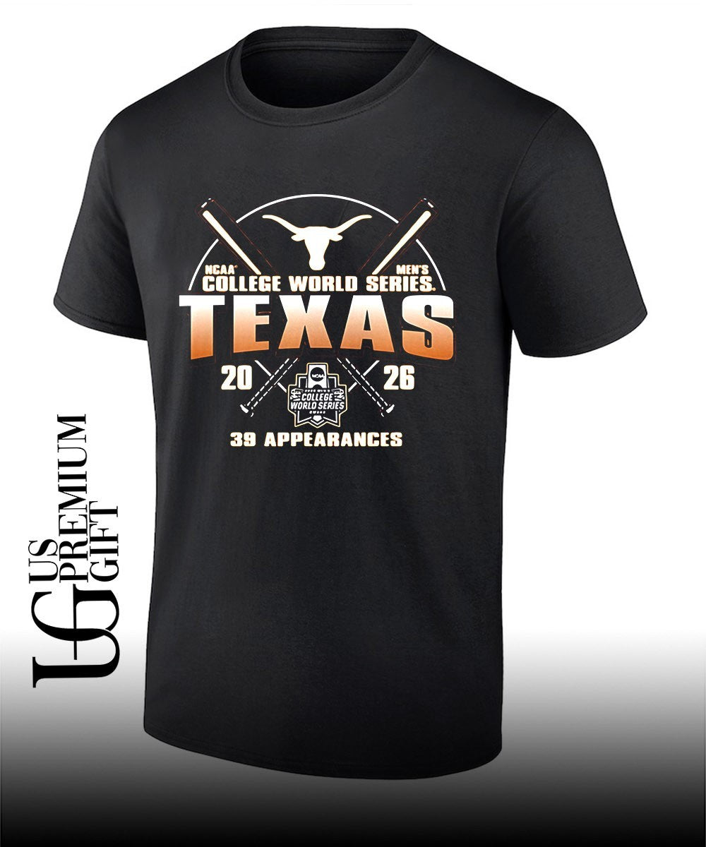 Texas Longhorns 2026 NCAA Men’s College World Series Bound 39 appearances T-shirt