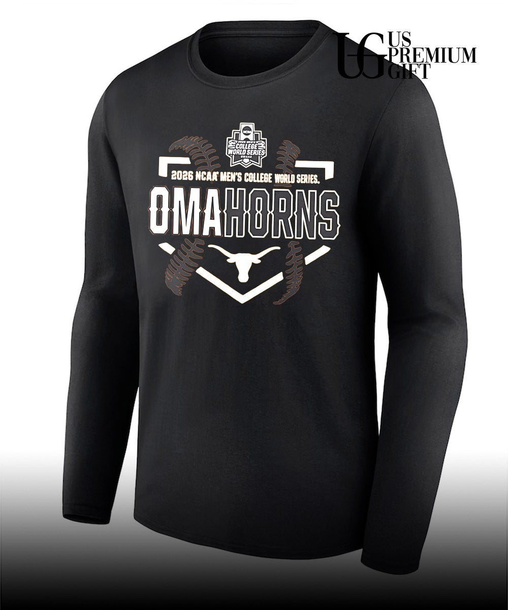 Texas Longhorns 2026 NCAA Men’s College World Series Bound OmaHorns T-shirt