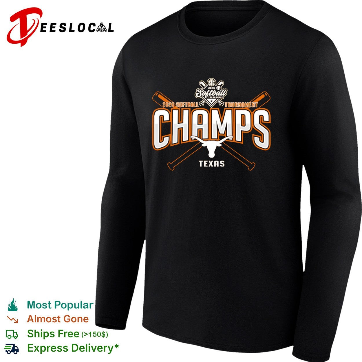 Texas Longhorns 2026 SEC Softball Tournament Champs Texas softball tournament shirt
