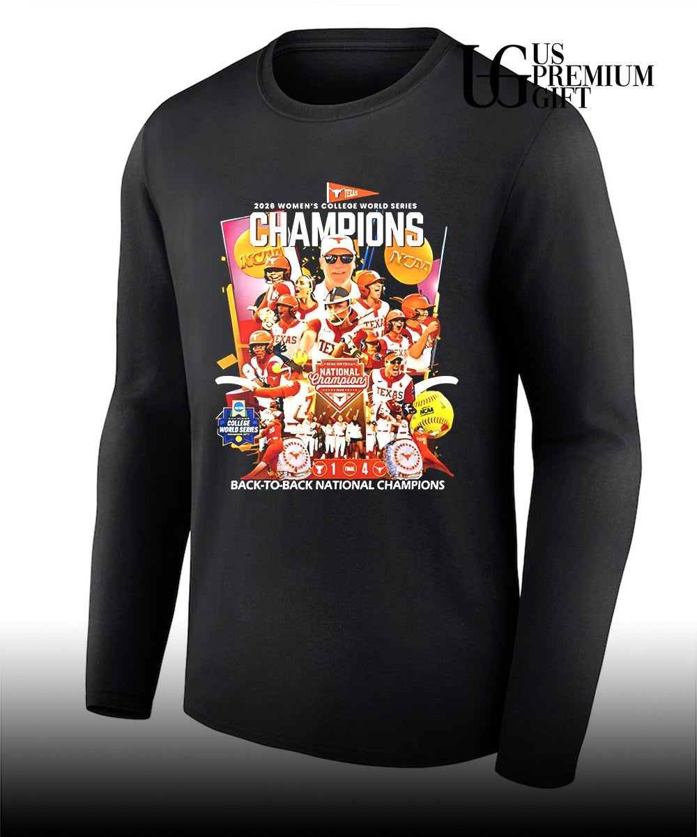 Texas Longhorns 2026 Women’s College Series Back To Back National Champions shirt