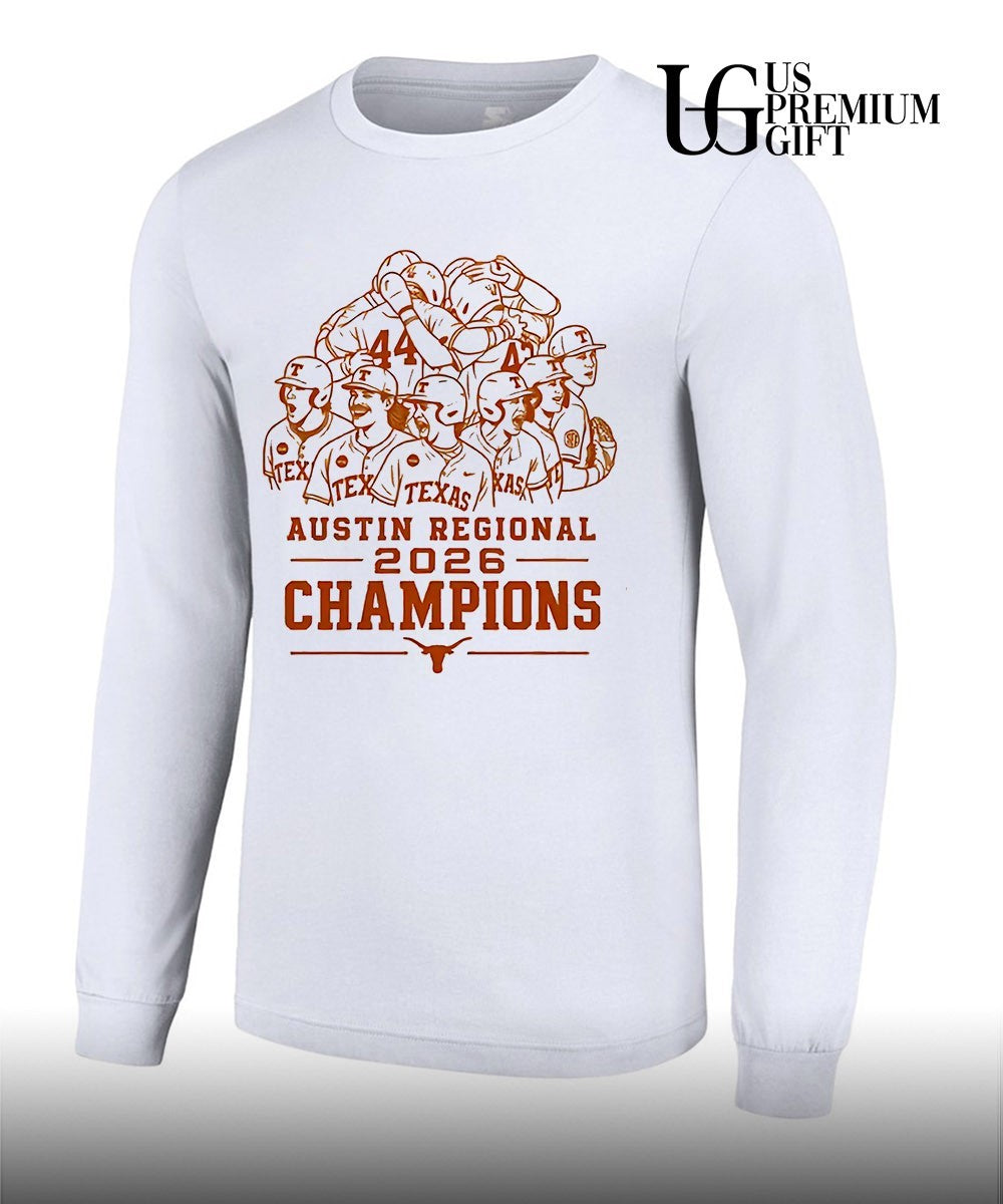 Texas Longhorns NCAA Baseball Austin Regional 2026 Champions shirt