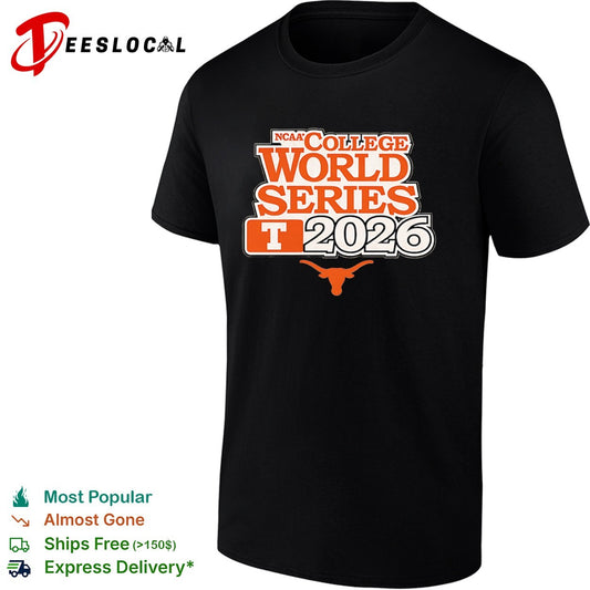 Texas Longhorns NCAA College World Series 2026 logo shirt