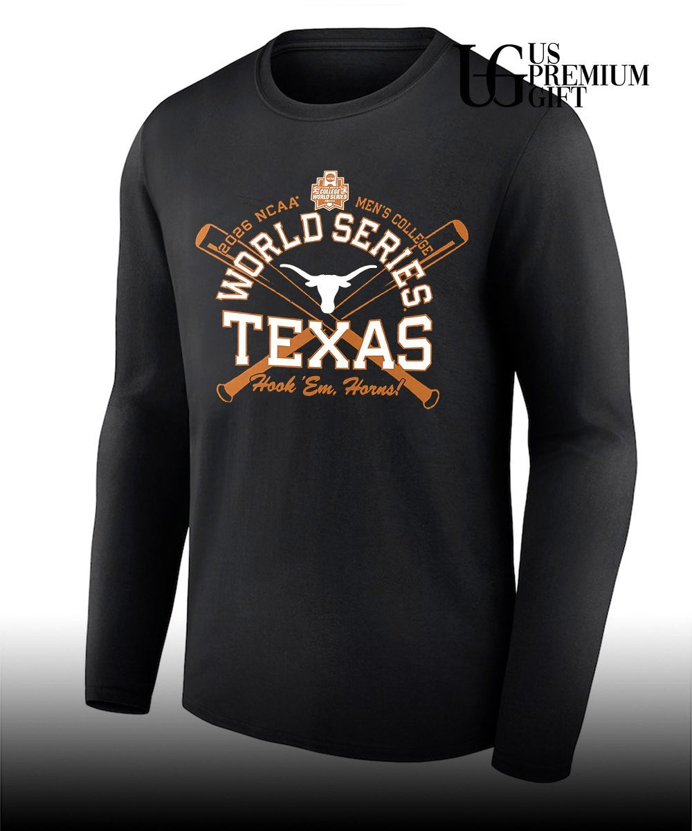 Texas Longhorns baseball 2026 NCAA Men’s College World Series Hook Em Horns shirt