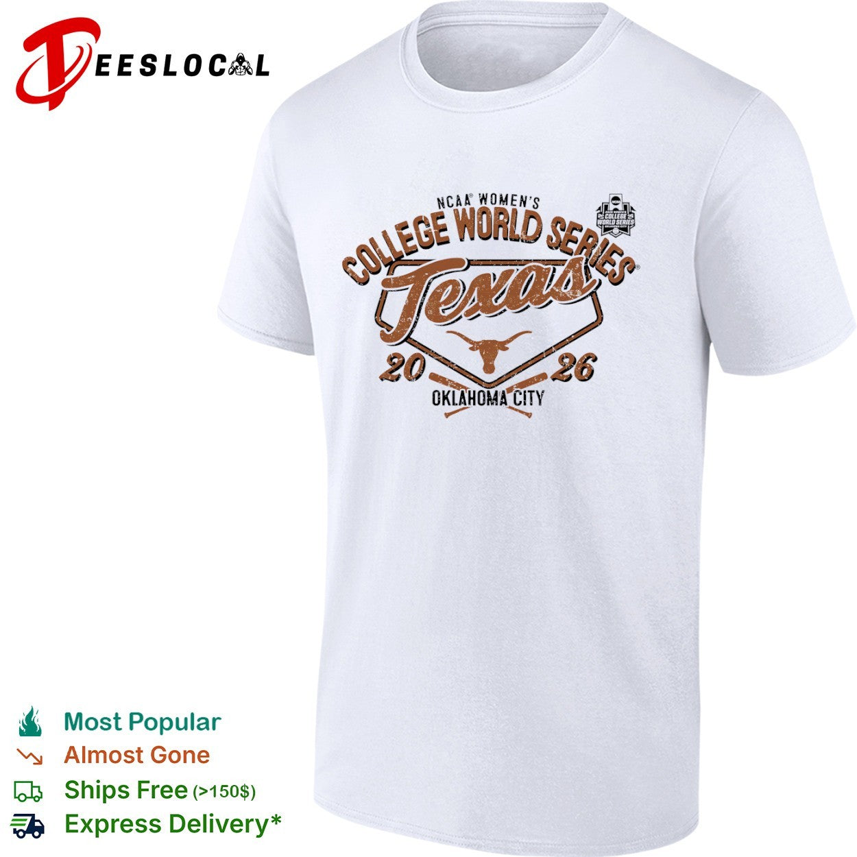 Texas NCAA Women’s College World Series 2026 Oklahoma City shirt