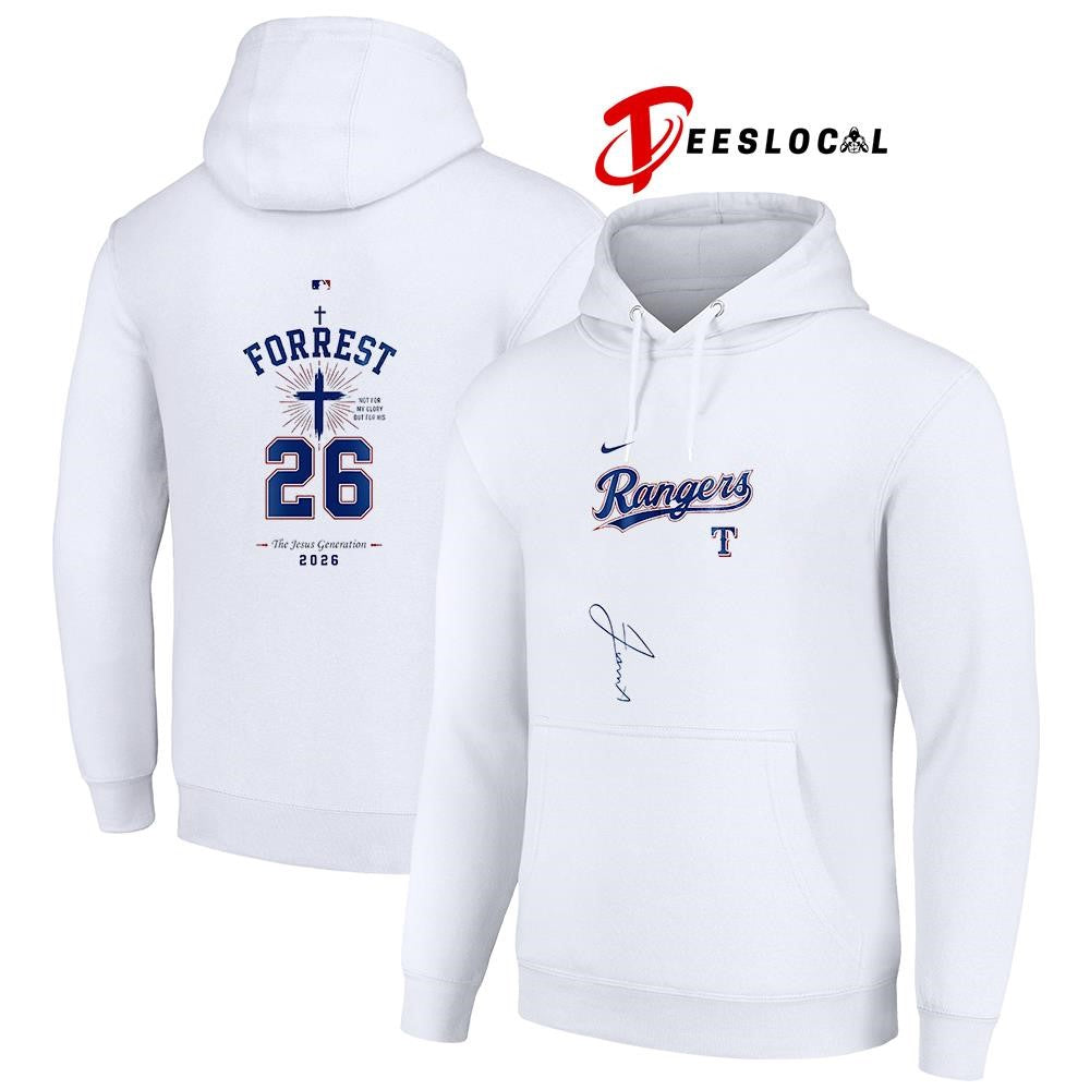Texas Rangers x Forrest Frank the Jesus generation signature cross shirt
