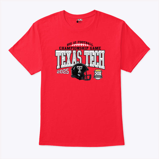 Texas Tech Red Raiders Big 12 Championship 2025 Football T Shirt