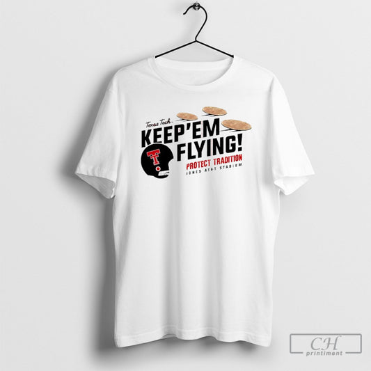 Texas Tech Red Raiders Football Keepem Flying Flour Bomb Tortilla Shirts