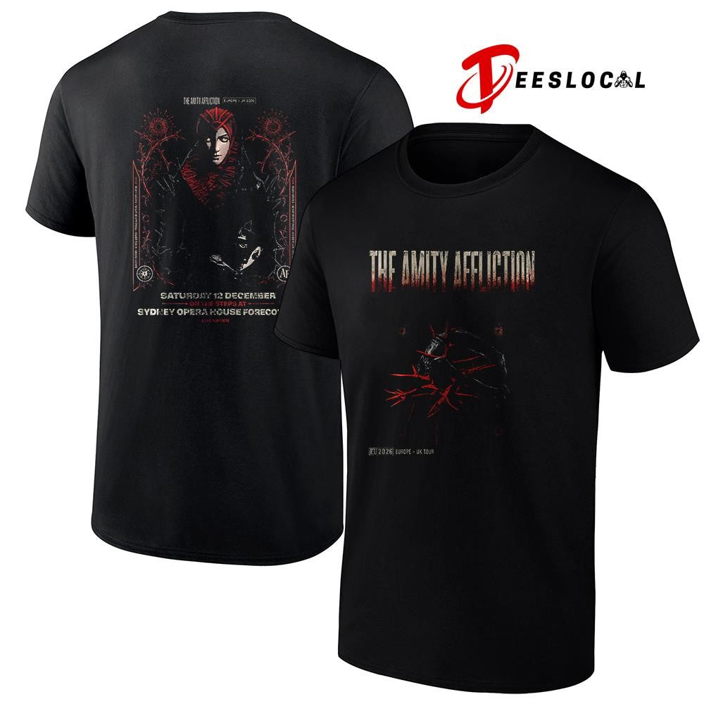 The Amity affliction Europe and UK tour graphic shirt