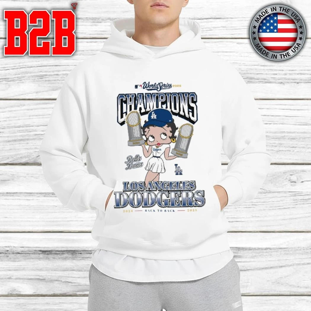 The Bella Doña x Betty Boop x Los Angeles Dodgers 2025 World Series Champions Shirt
