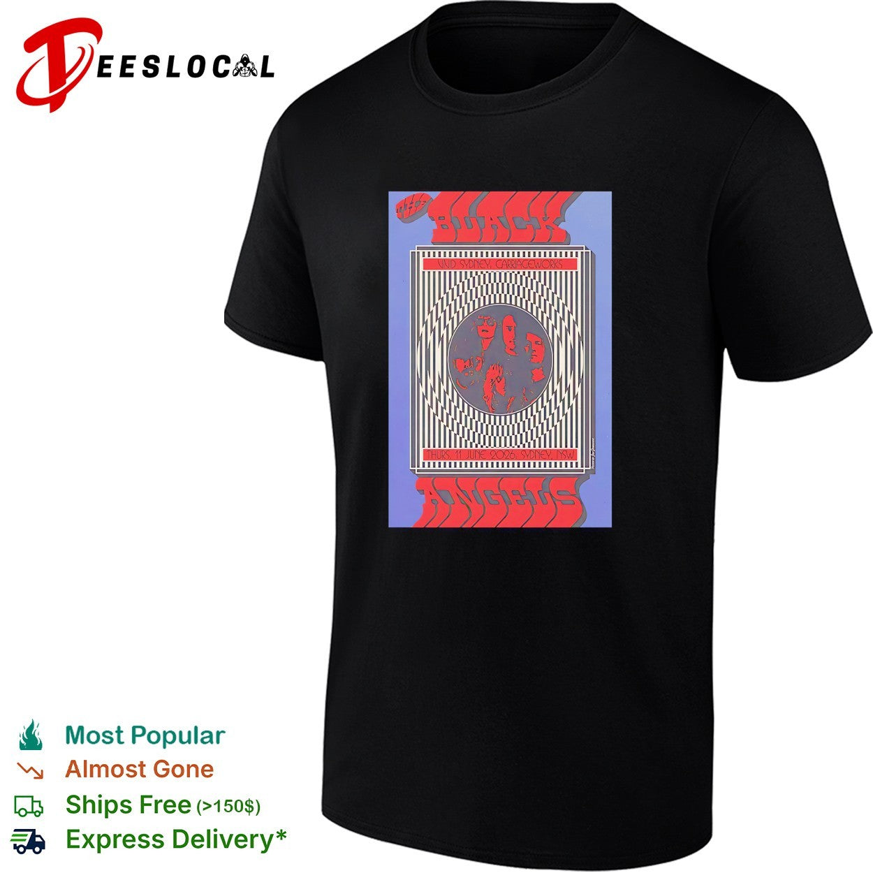 The Black Angels psychedelic concert poster art shirt