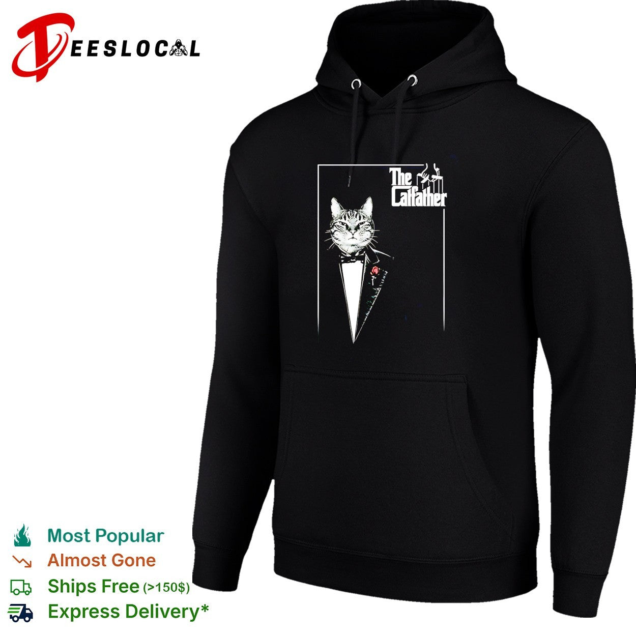 The Catfather cat wearing suit funny shirt