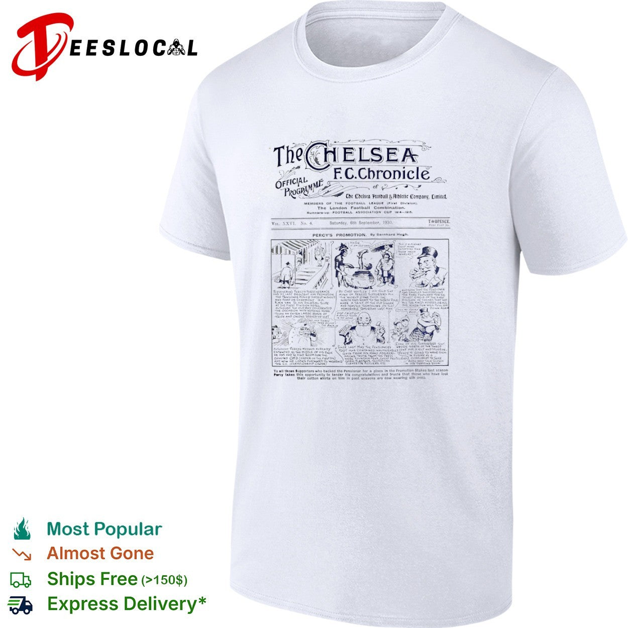 The Chelsea FC Chronicle 1930 Percys Promotion Football shirt