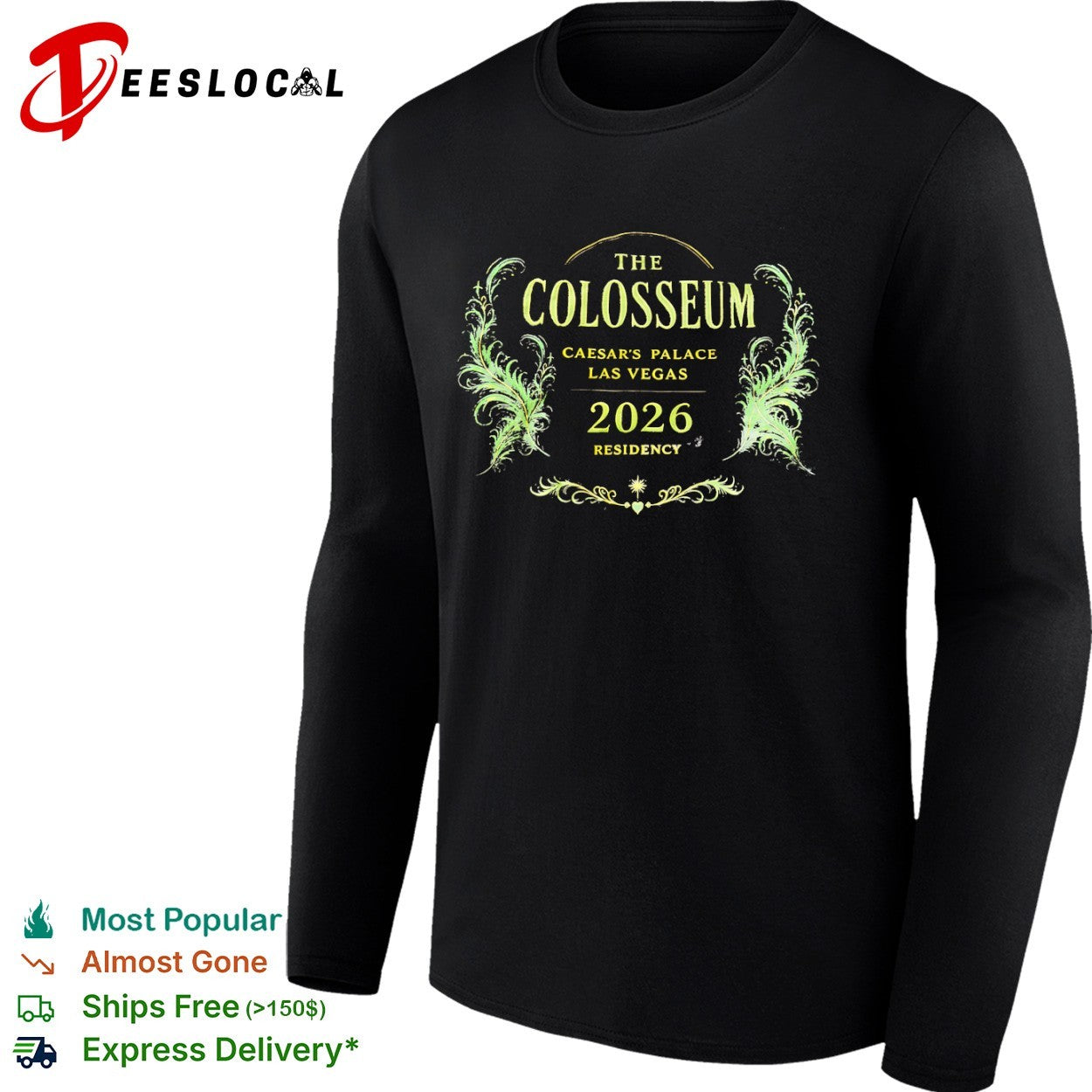 The Colosseum Caesars Palace Las Vegas 2026 Residency concert tour fan souvenir shirt