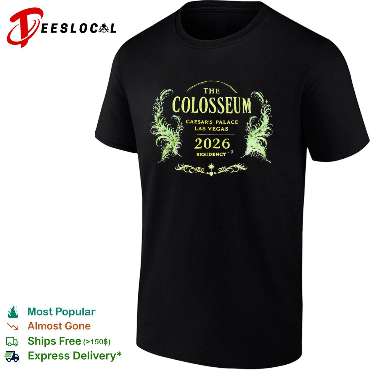 The Colosseum Caesars Palace Las Vegas 2026 Residency concert tour fan souvenir shirt
